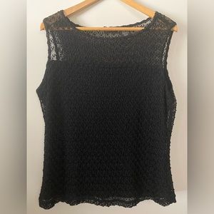 George | Women’s Black Lace Top w/ Insert